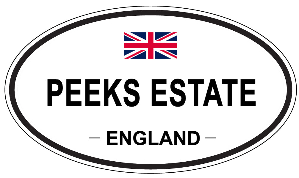 PEEKS ESTATE, England - Oval Magnet
