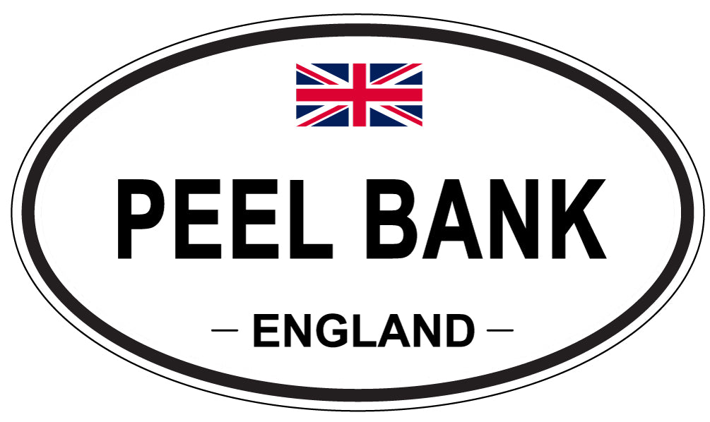 PEEL BANK, ENGLAND - Oval Sticker