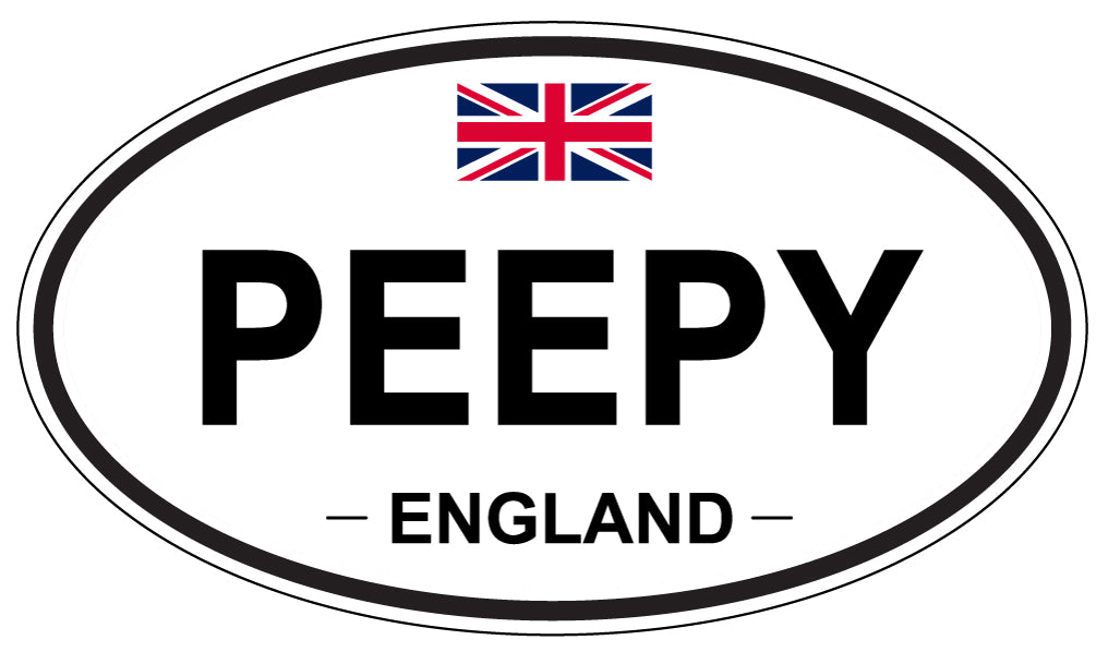 PEEPY, ENGLAND - Oval Sticker