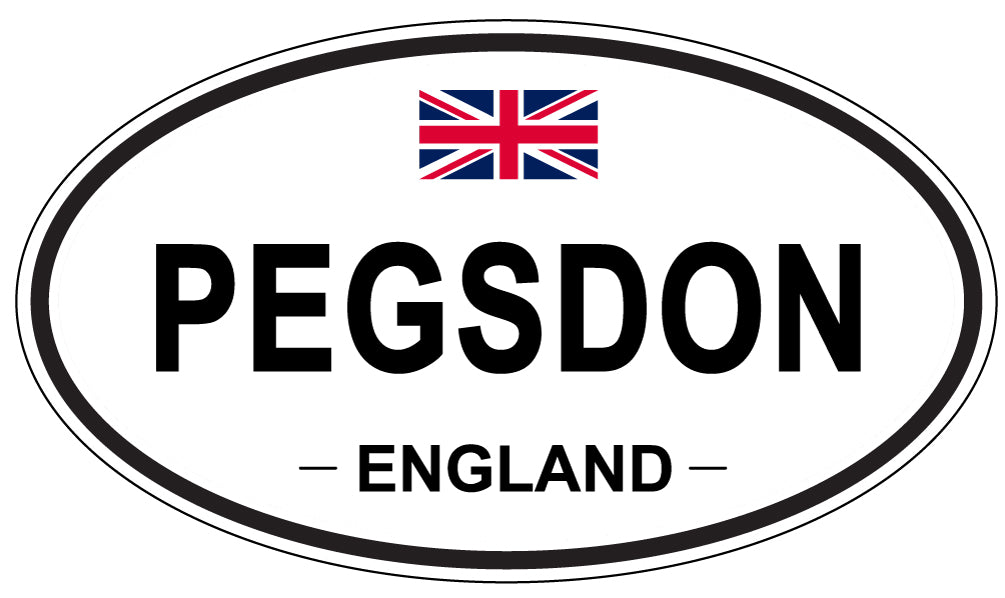 PEGSDON, ENGLAND - Oval Sticker
