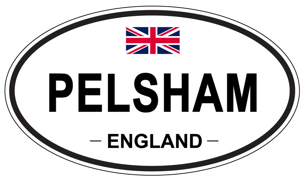 PELSHAM, ENGLAND - Oval Sticker