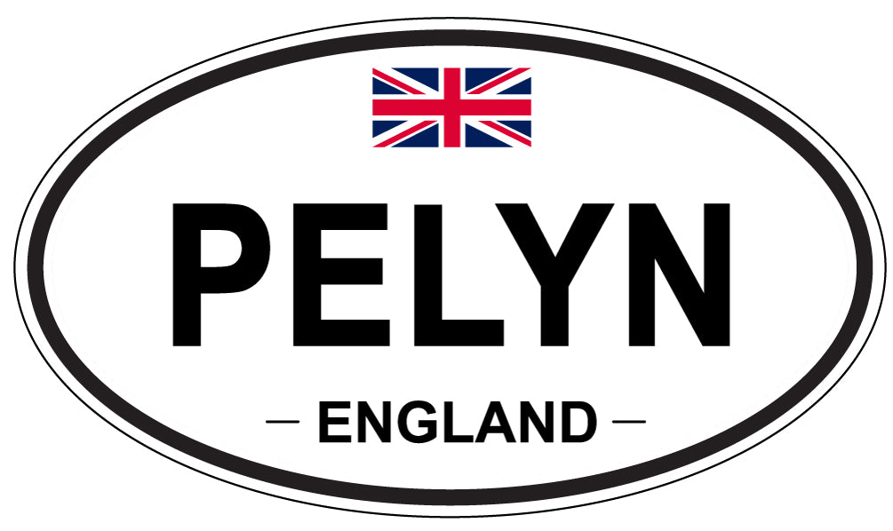 PELYN, ENGLAND - Oval Sticker