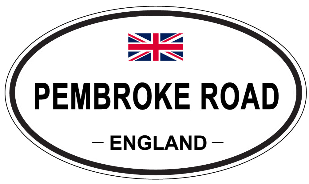 PEMBROKE ROAD, ENGLAND - Oval Sticker