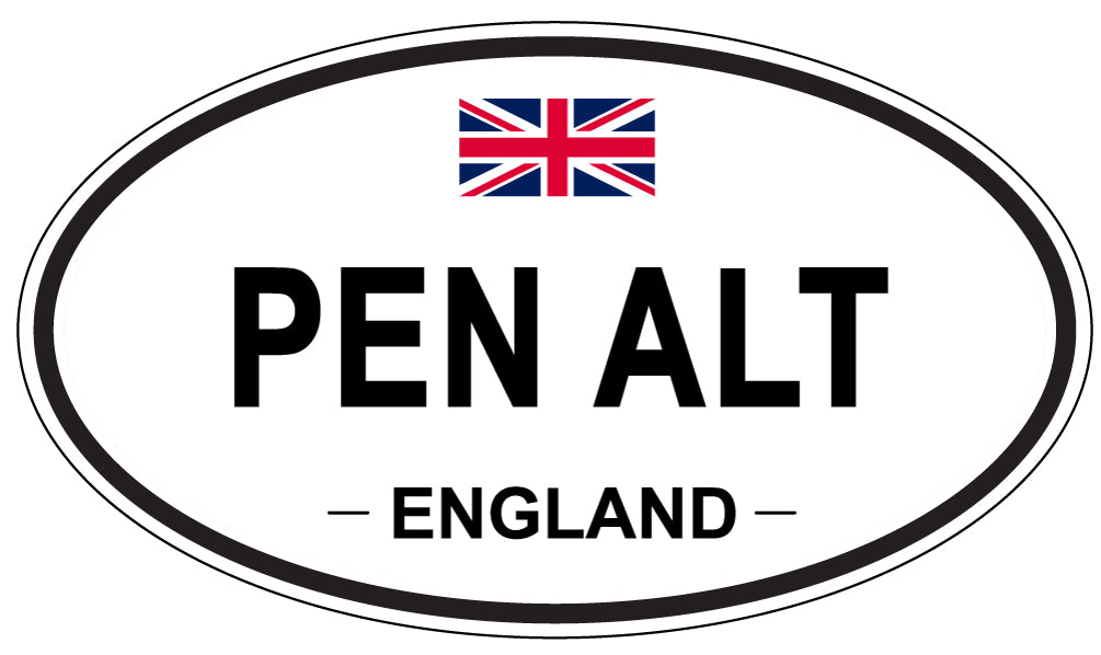 PEN ALT, ENGLAND - Oval Sticker