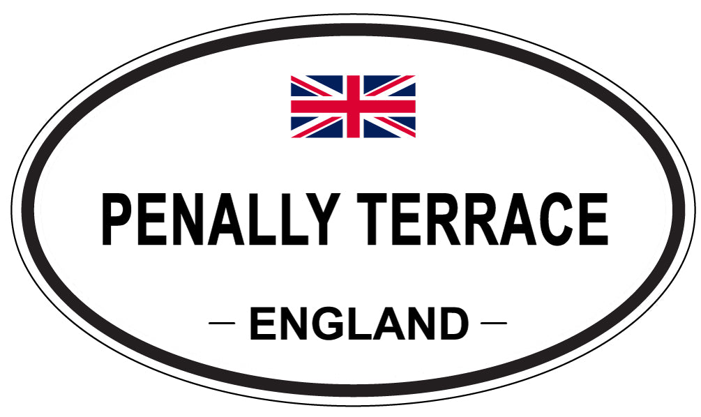PENALLY TERRACE, ENGLAND - Oval Sticker