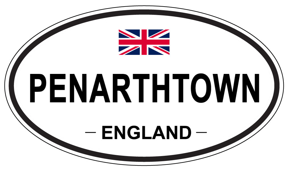 PENARTHTOWN, ENGLAND - Oval Sticker