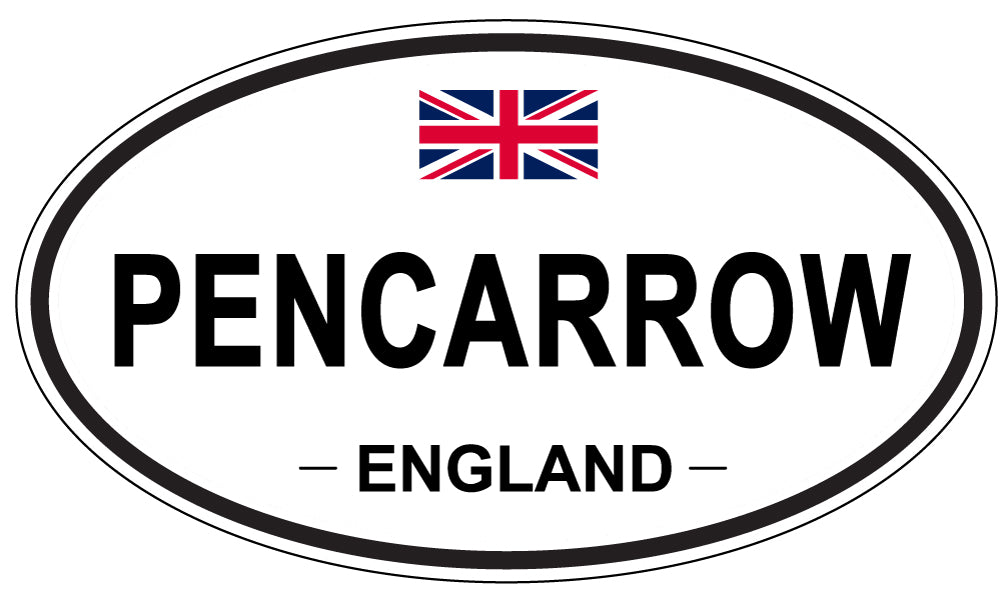 PENCARROW, ENGLAND - Oval Sticker