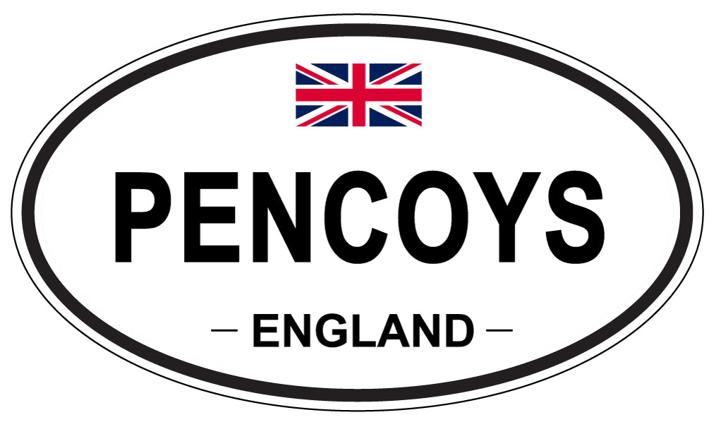PENCOYS, ENGLAND - Oval Sticker