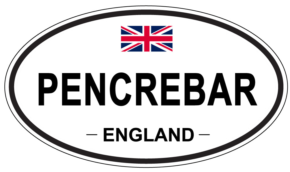 PENCREBAR, ENGLAND - Oval Sticker
