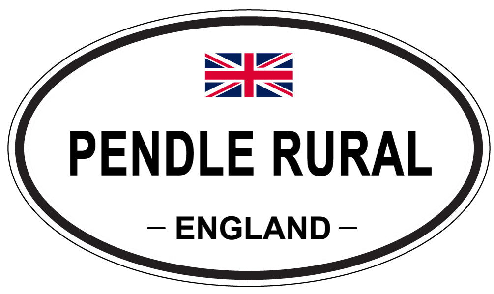 PENDLE RURAL, ENGLAND - Oval Sticker