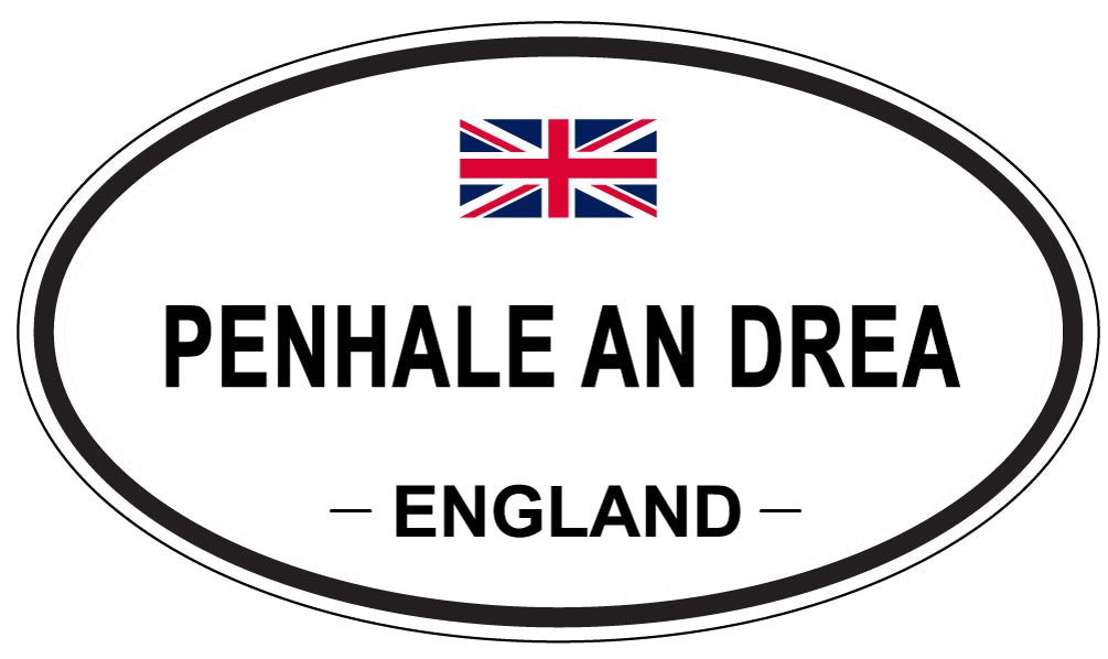 PENHALE AN DREA, ENGLAND - Oval Sticker