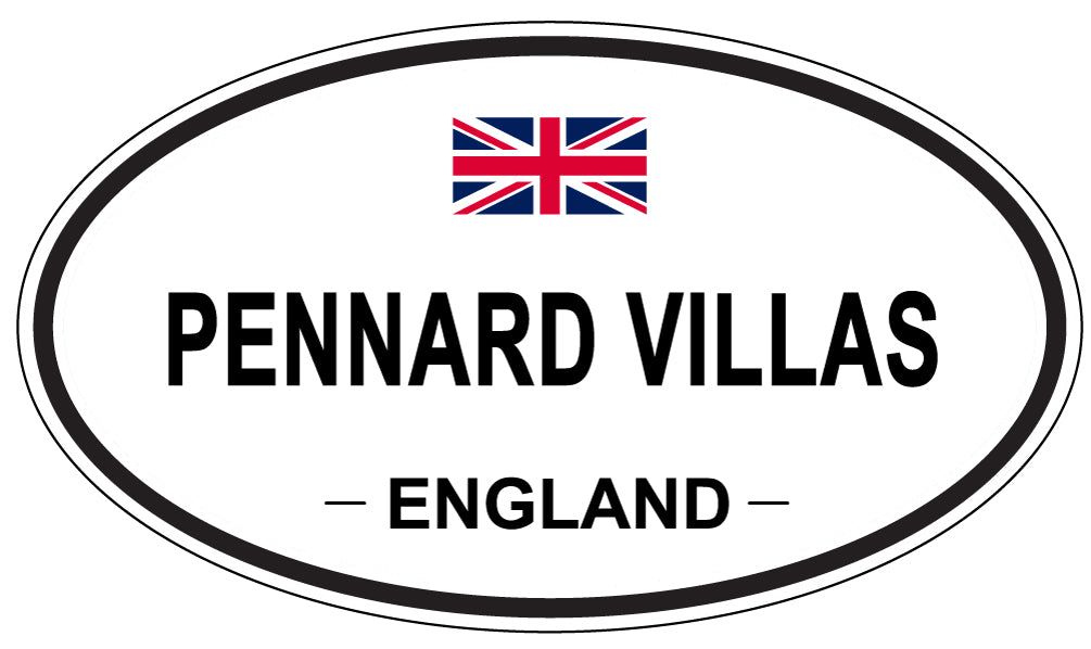 PENNARD VILLAS, ENGLAND - Oval Sticker