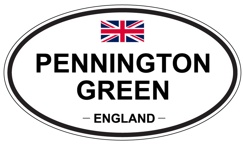 PENNINGTON GREEN, ENGLAND - Oval Sticker