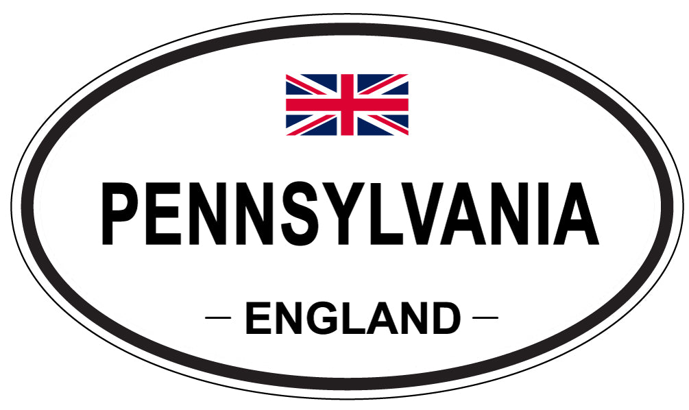 PENNSYLVANIA, ENGLAND - Oval Sticker