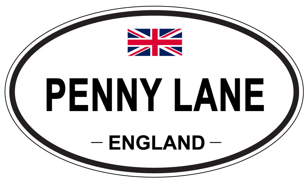 PENNY LANE, England - Oval Magnet