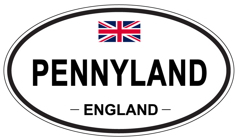 PENNYLAND, ENGLAND - Oval Sticker