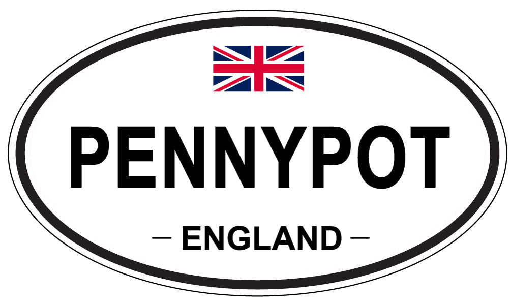PENNYPOT, ENGLAND - Oval Sticker