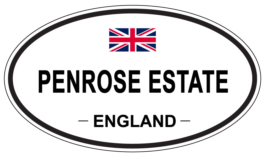 PENROSE ESTATE, ENGLAND - Oval Sticker