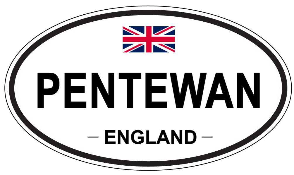 PENTEWAN, ENGLAND - Oval Sticker