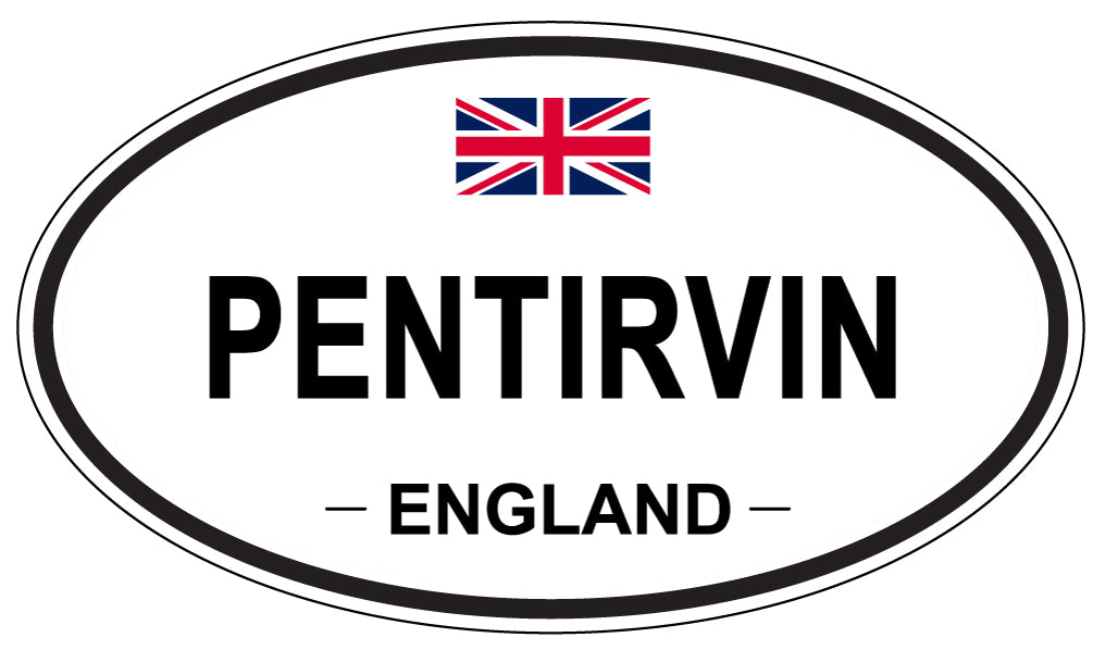 PENTIRVIN, ENGLAND - Oval Sticker