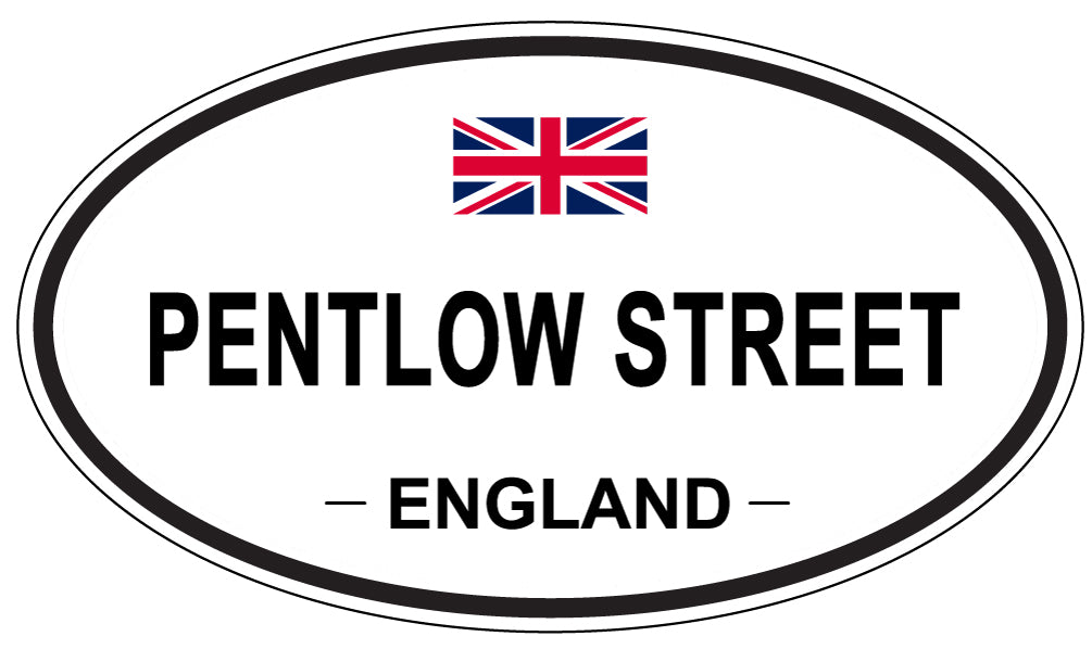 PENTLOW STREET, England - Oval Magnet