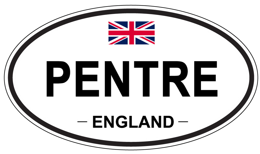 PENTRE, ENGLAND - Oval Sticker