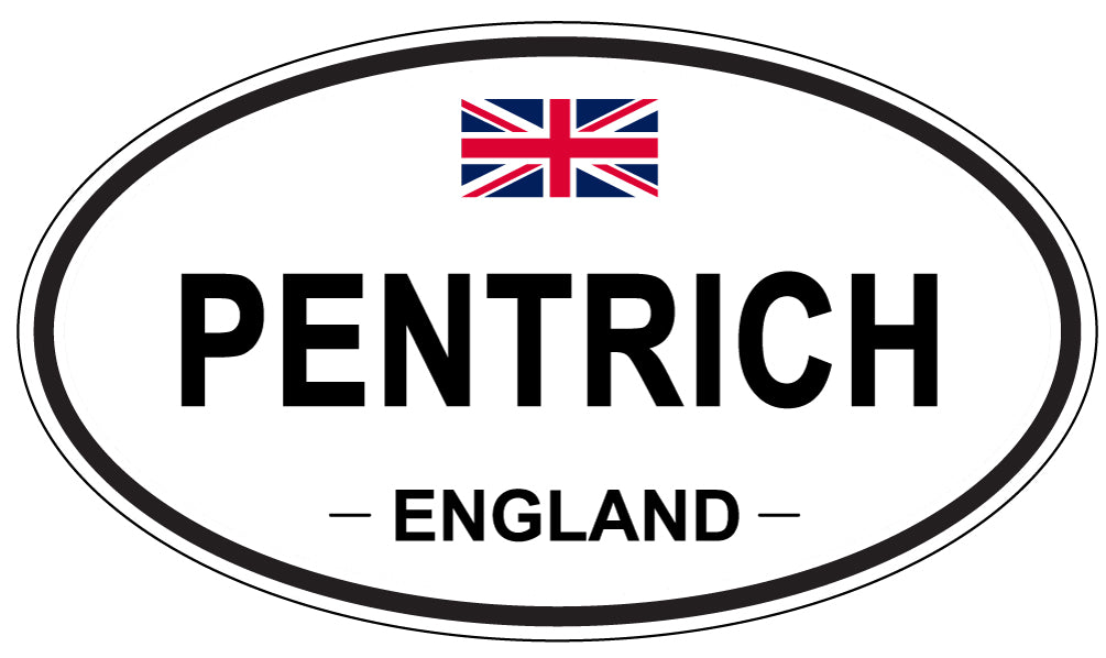 PENTRICH, ENGLAND - Oval Sticker
