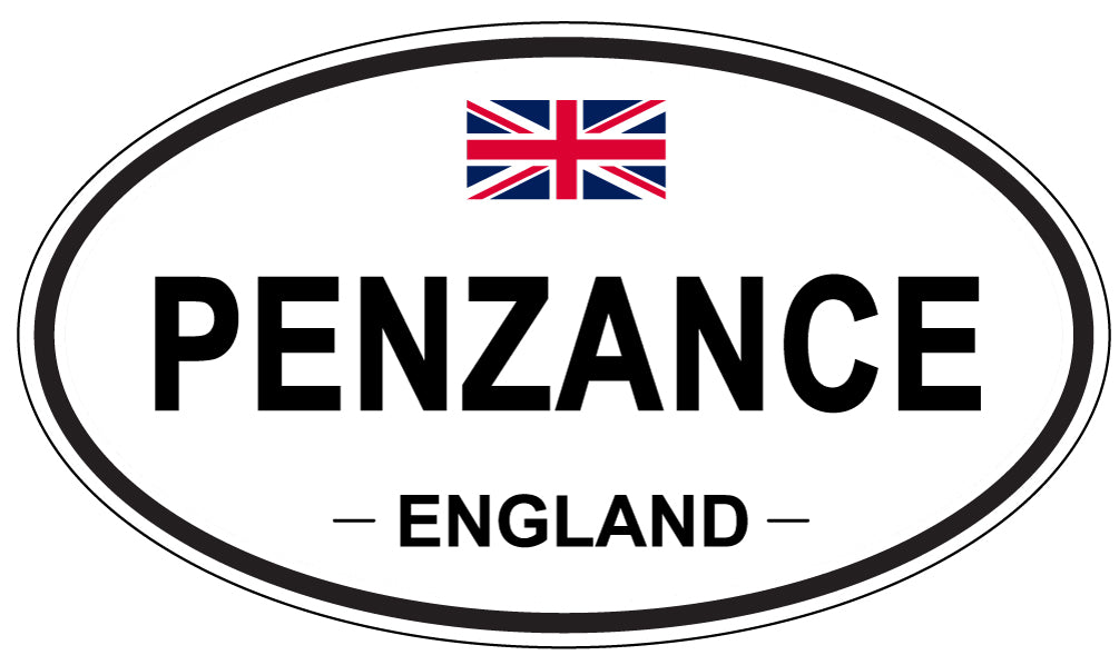 PENZANCE, ENGLAND - Oval Sticker