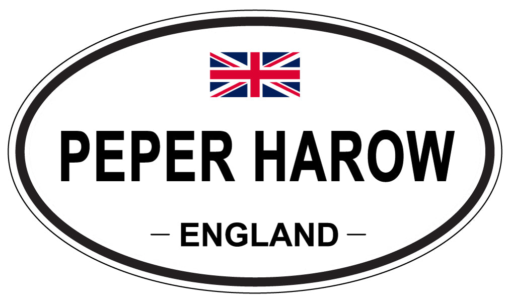 PEPER HAROW, ENGLAND - Oval Sticker