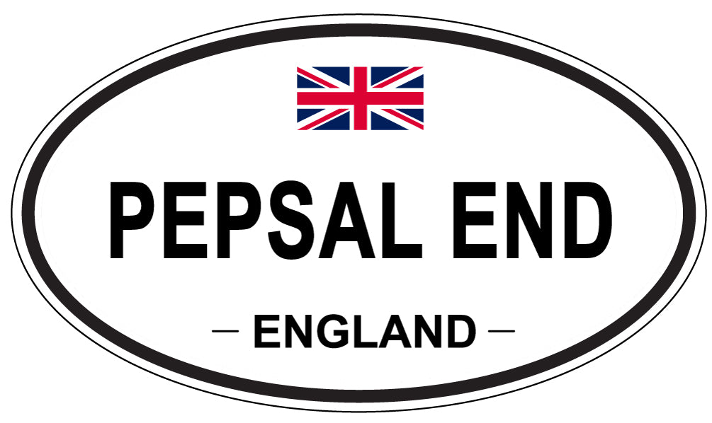 PEPSAL END, ENGLAND - Oval Sticker