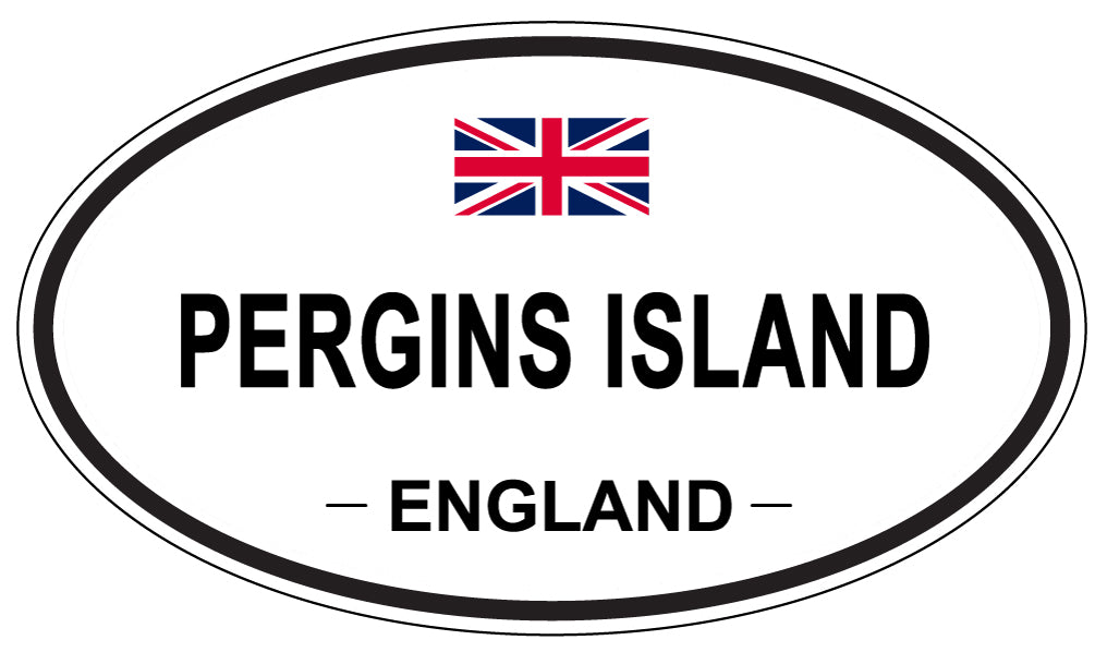 PERGINS ISLAND, ENGLAND - Oval Sticker