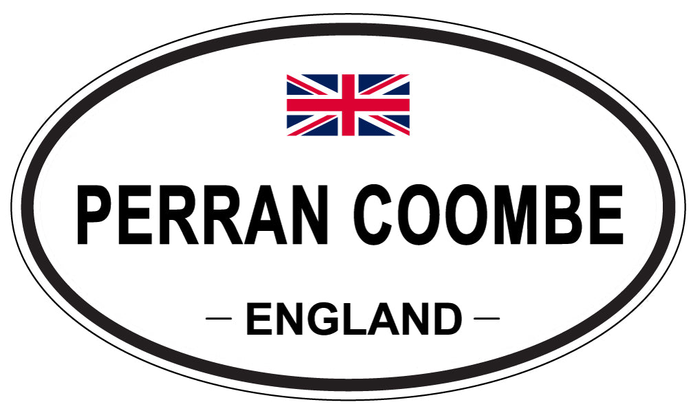 PERRAN COOMBE, ENGLAND - Oval Sticker