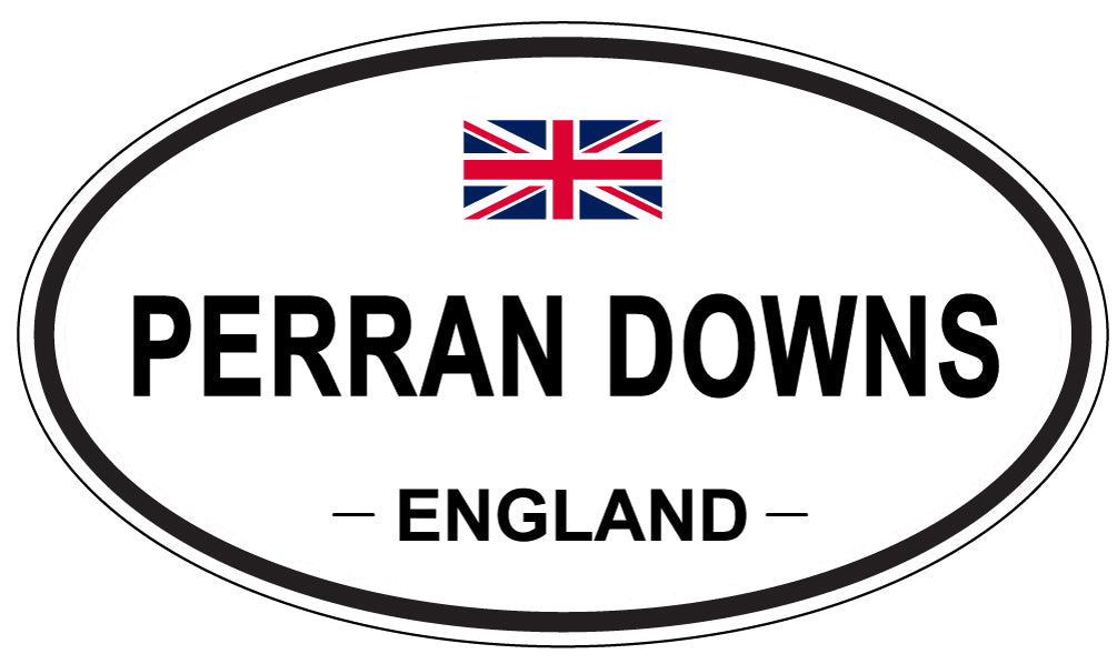PERRAN DOWNS, ENGLAND - Oval Sticker