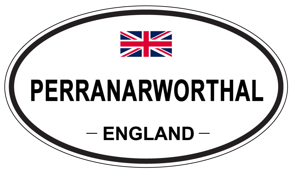 PERRANARWORTHAL, ENGLAND - Oval Sticker