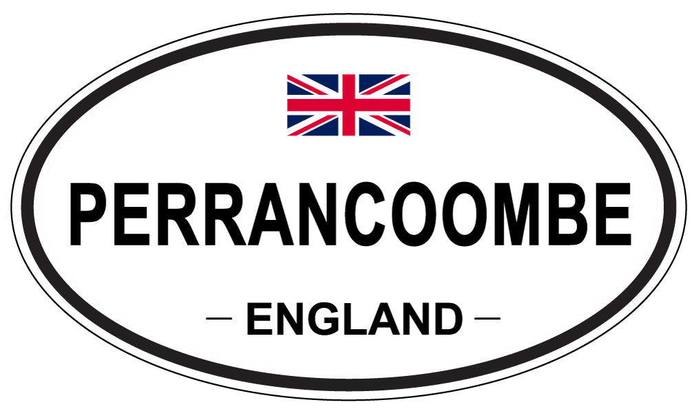 PERRANCOOMBE, ENGLAND - Oval Sticker