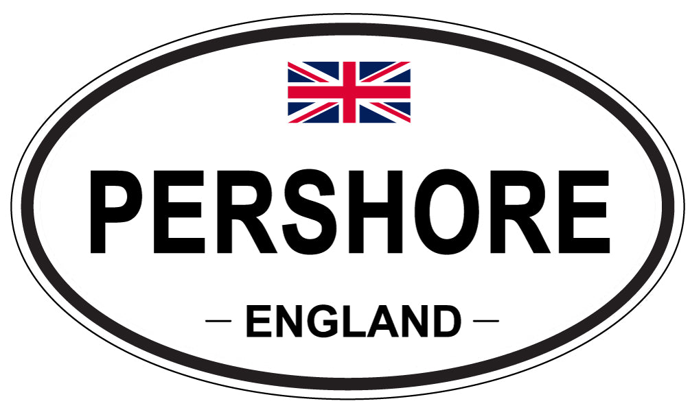PERSHORE, ENGLAND - Oval Sticker