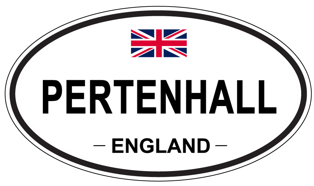 PERTENHALL, ENGLAND - Oval Sticker
