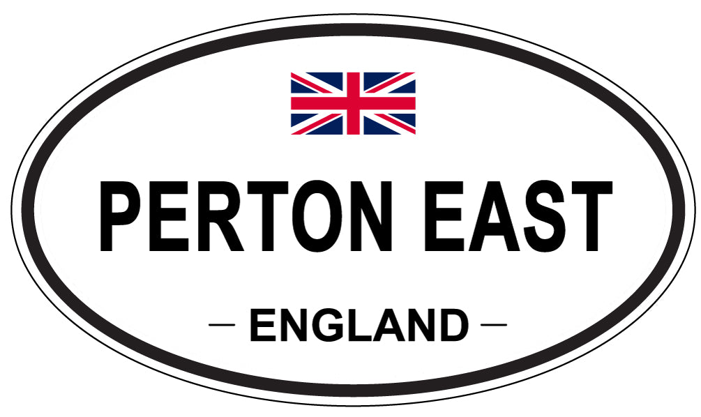 PERTON EAST, ENGLAND - Oval Sticker