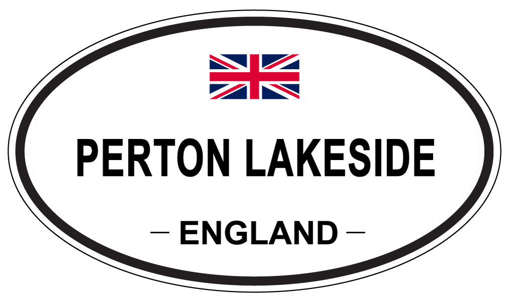 PERTON LAKESIDE, ENGLAND - Oval Sticker