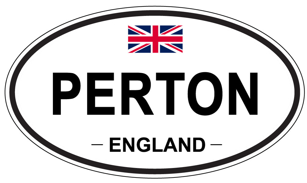 PERTON, ENGLAND - Oval Sticker
