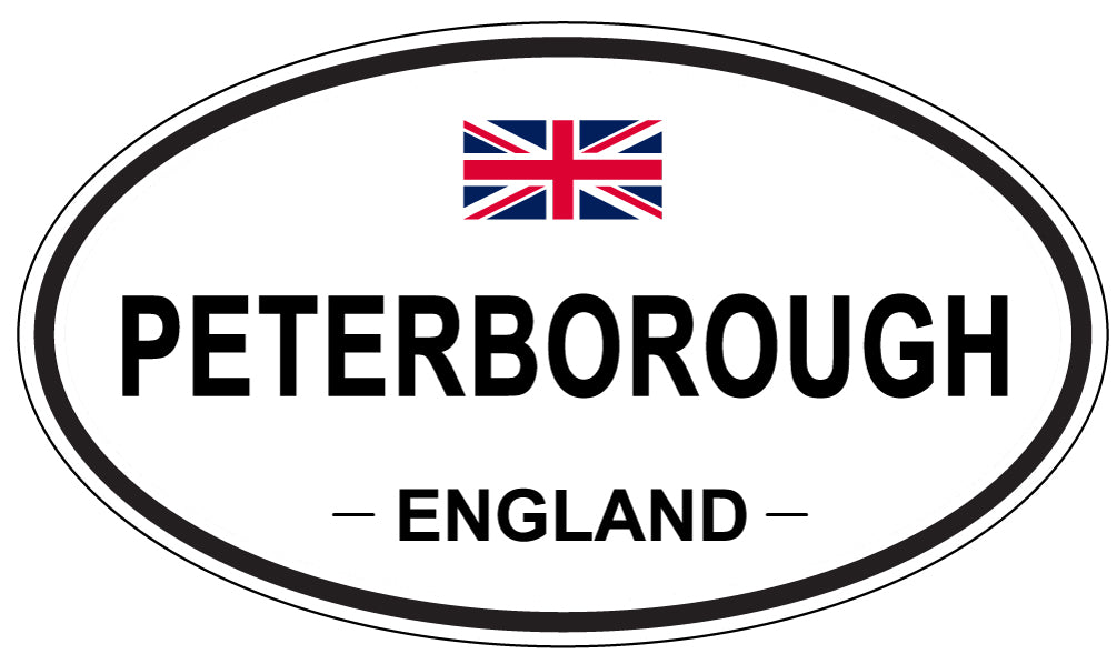 PETERBOROUGH, ENGLAND - Oval Sticker
