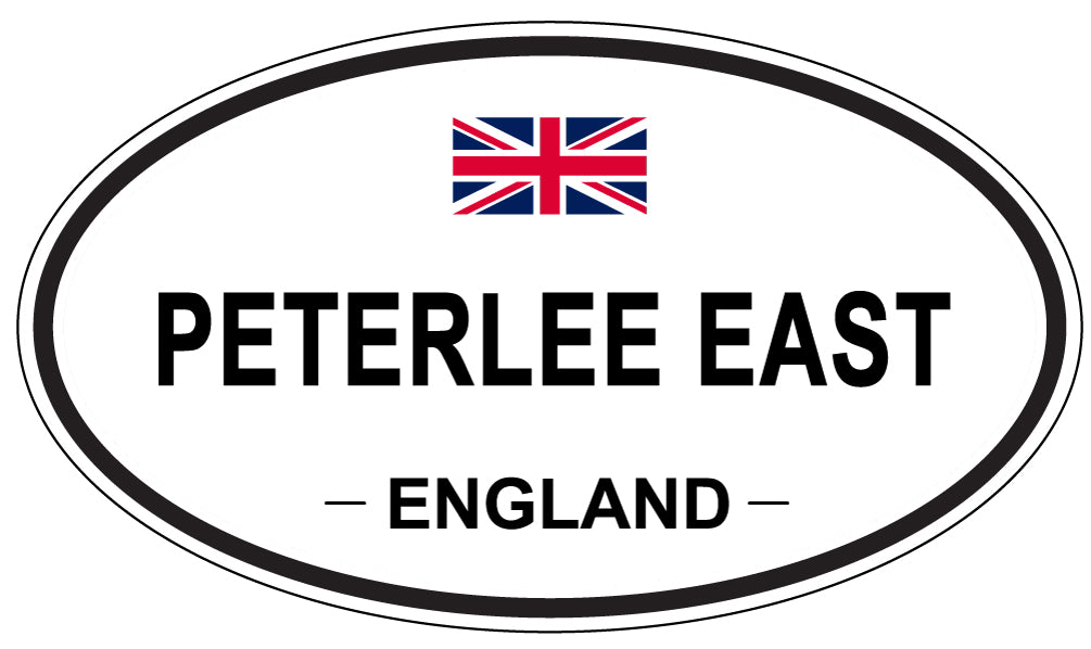 PETERLEE EAST, ENGLAND - Oval Sticker