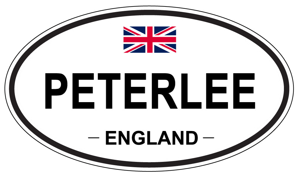 PETERLEE, ENGLAND - Oval Sticker