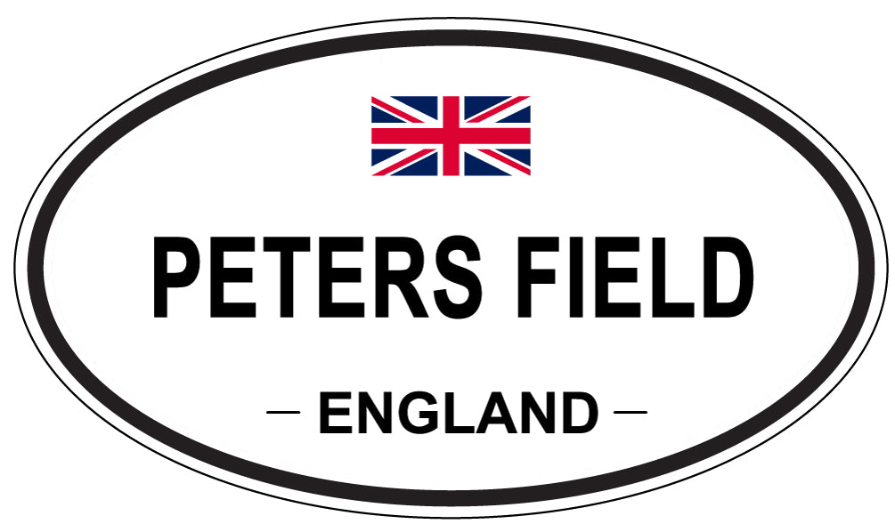 PETERS FIELD, ENGLAND - Oval Sticker
