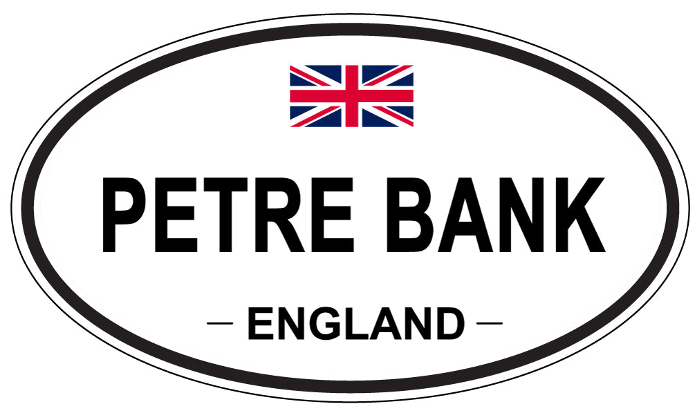 PETRE BANK, ENGLAND - Oval Sticker
