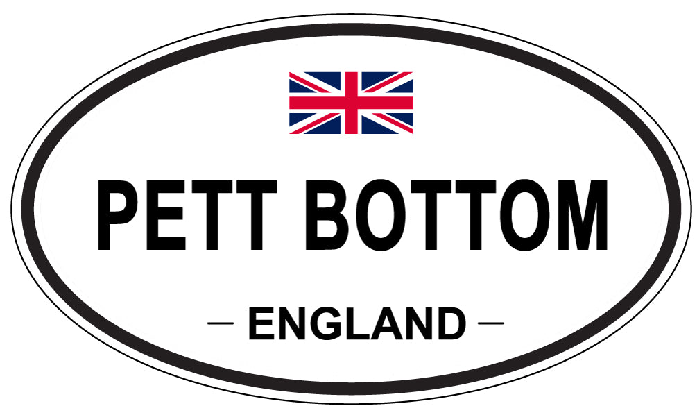 PETT BOTTOM, ENGLAND - Oval Sticker