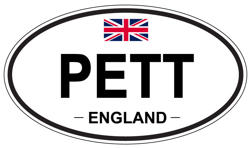 PETT, ENGLAND - Oval Sticker
