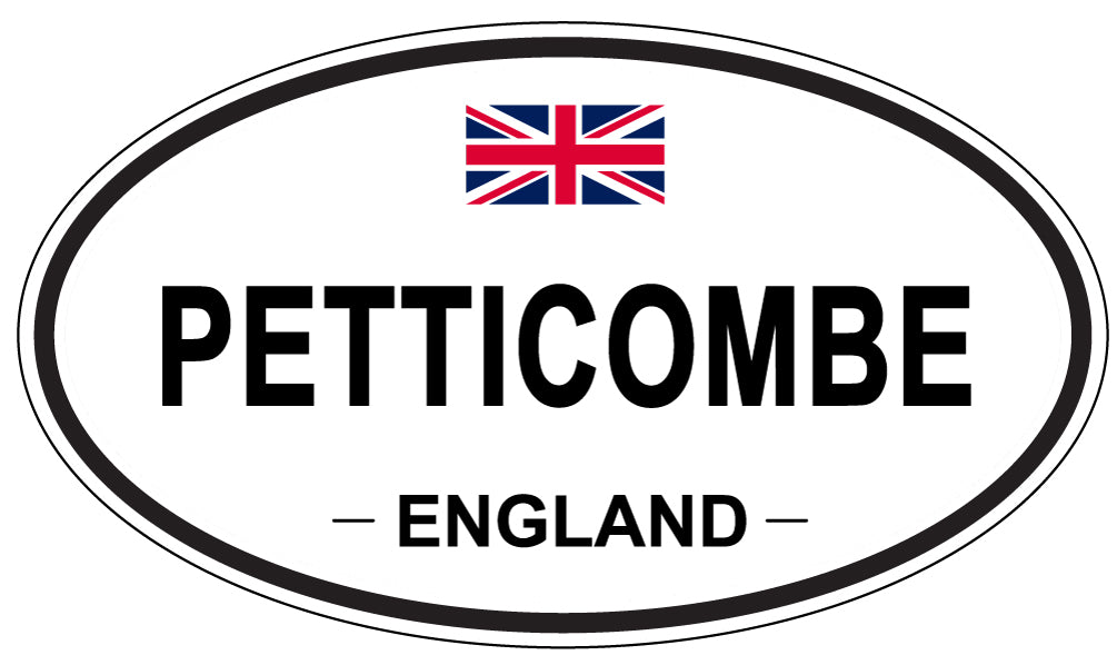 PETTICOMBE, ENGLAND - Oval Sticker