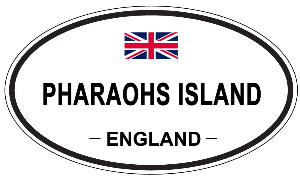 PHARAOHS ISLAND, England - Oval Magnet