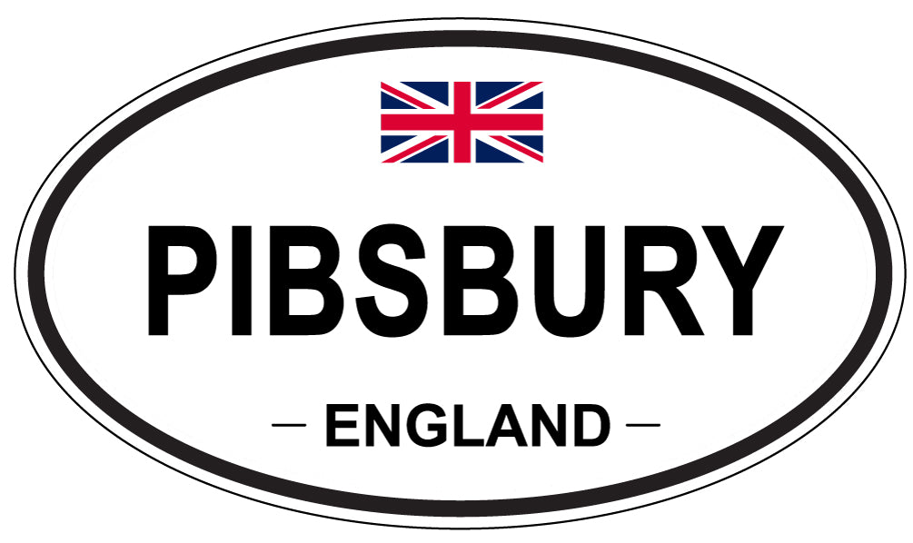 PIBSBURY, ENGLAND - Oval Sticker